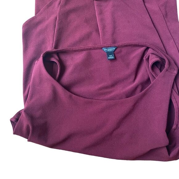 Ann Taylor Burgundy Wine Tank Top Size Oversized XS - Picture 4 of 4